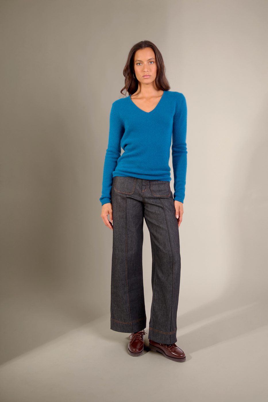 Pull Col V 4 Fils Gaby - Paon