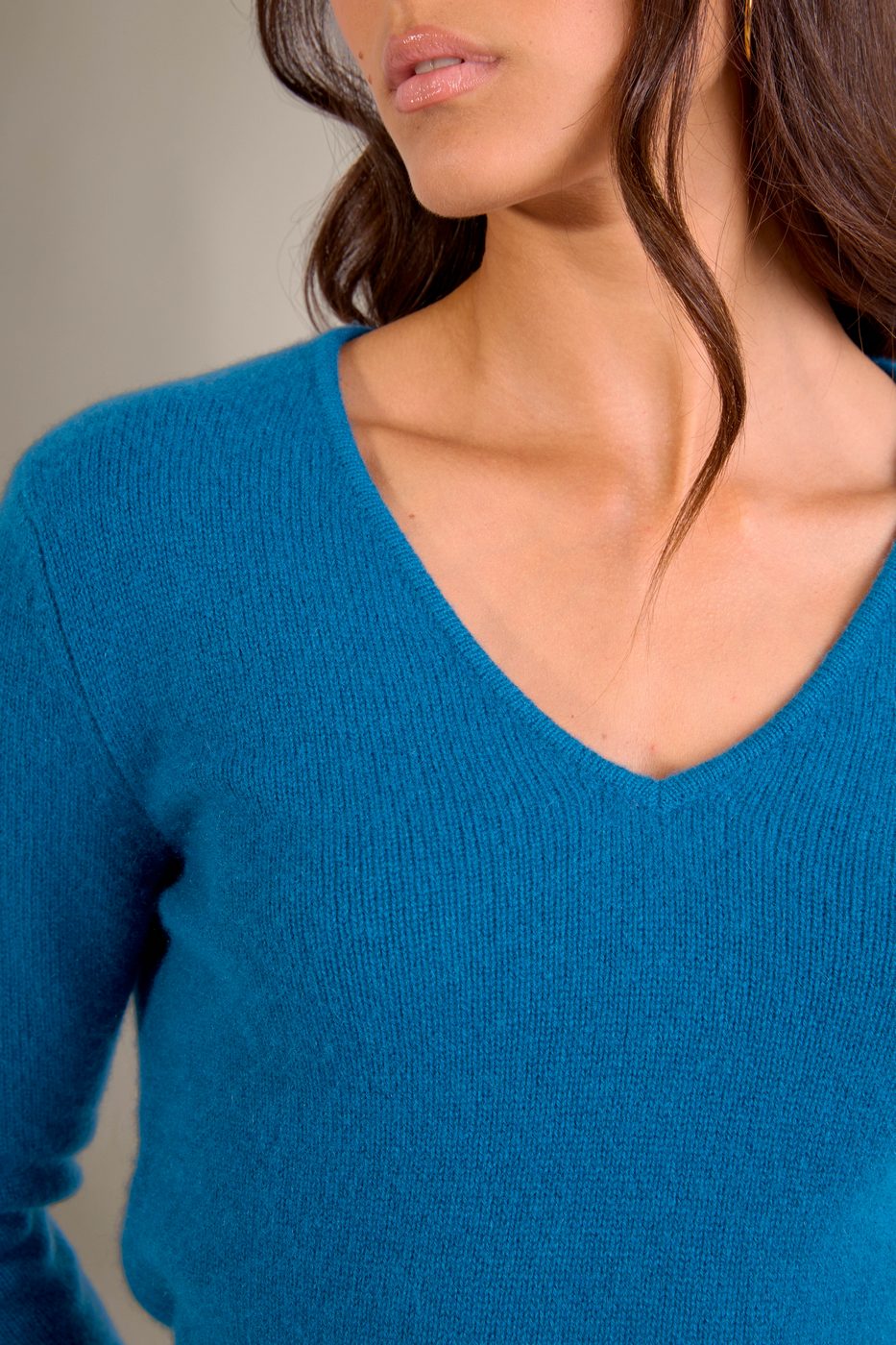 Pull Col V 4 Fils Gaby - Paon