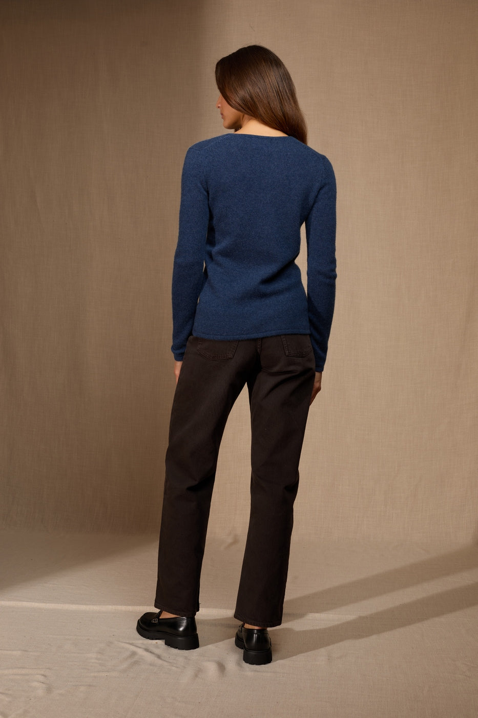 Pull Col V 4 Fils Gaby - Océan Chiné