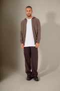 Gilet Zippé Capuche - Eldo - Taupe Chiné