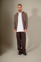 Gilet Zippé Capuche - Eldo - Taupe Chiné