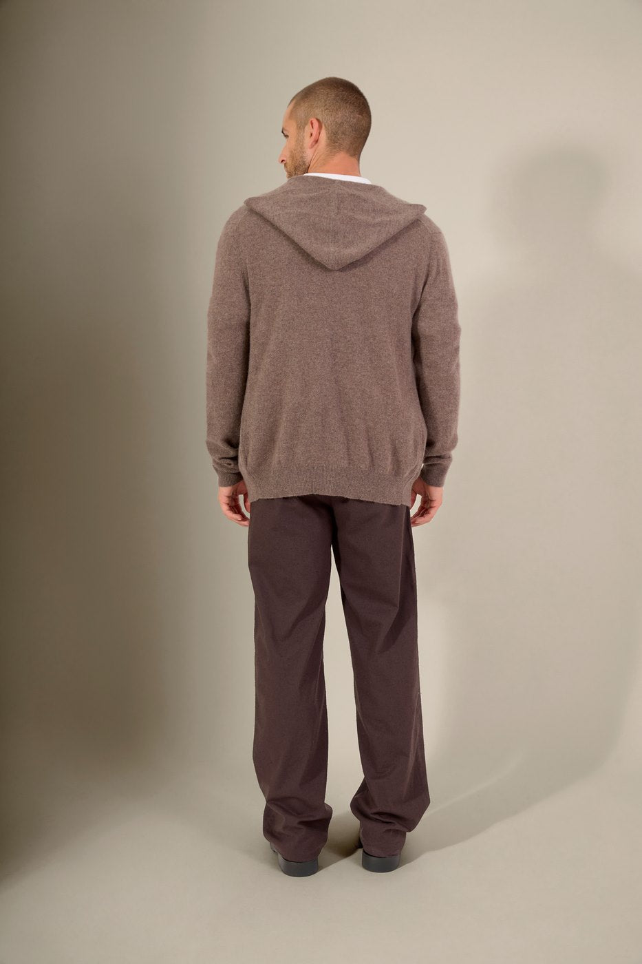 Gilet Zippé Capuche - Eldo - Taupe Chiné