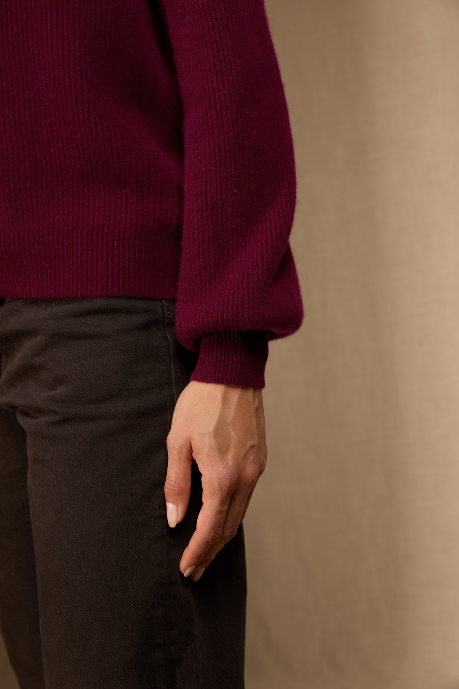 Pull Col Lavallière Ruba - Bordeaux
