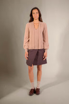 Pull Col Lavallière Ruba - Camel Chiné