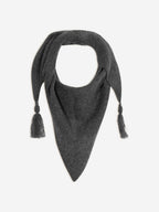 Écharpe Triangle Avec Franges 4 Fils Condeixa - Anthracite Chiné