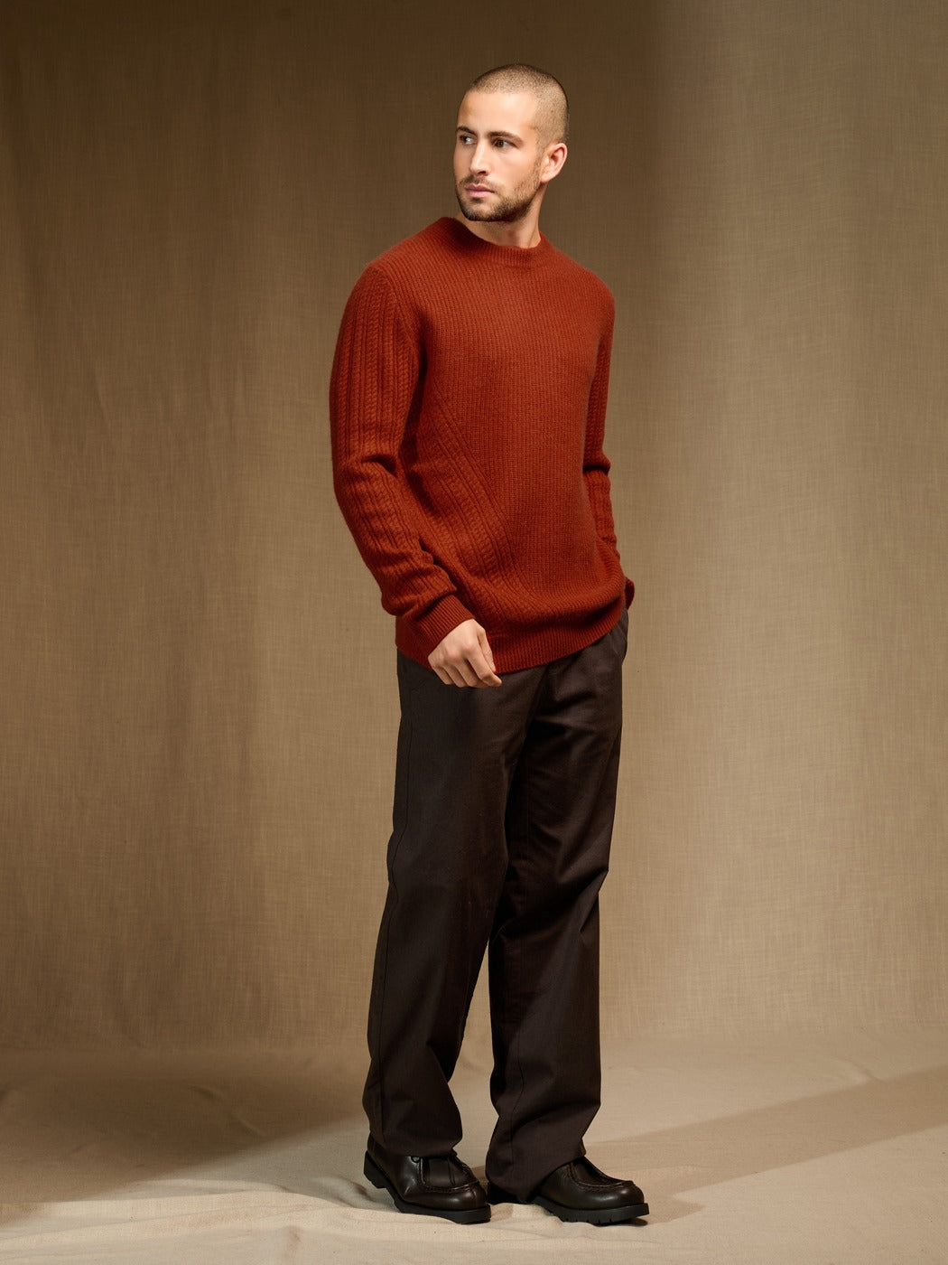 Pull Col Rond 4 Fils - Aksel - Paprika