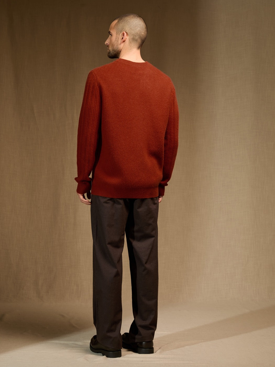 Pull Col Rond 4 Fils - Aksel - Paprika