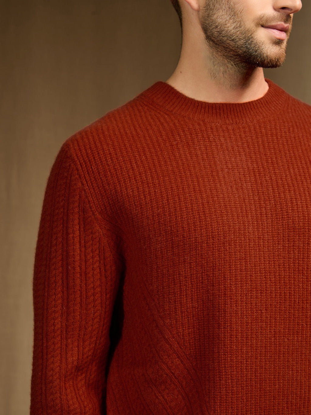 Pull Col Rond 4 Fils - Aksel - Paprika