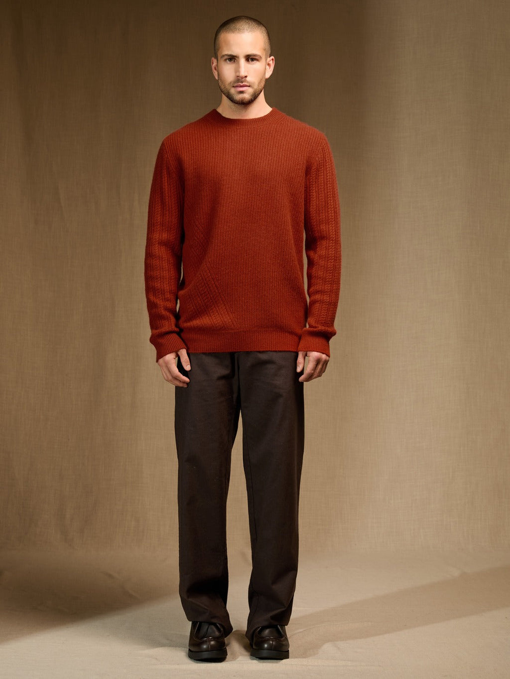 Pull Col Rond 4 Fils - Aksel - Paprika