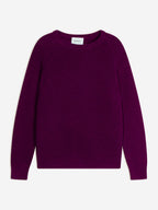 Pull Col Rond 4 Fils - Oceane - Prune