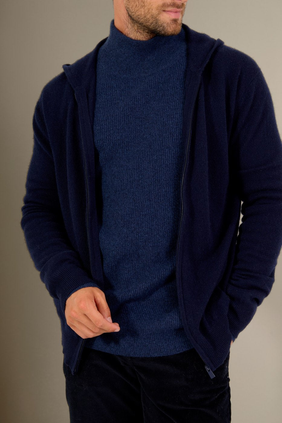Gilet Zippé Capuche Eldo - Marine