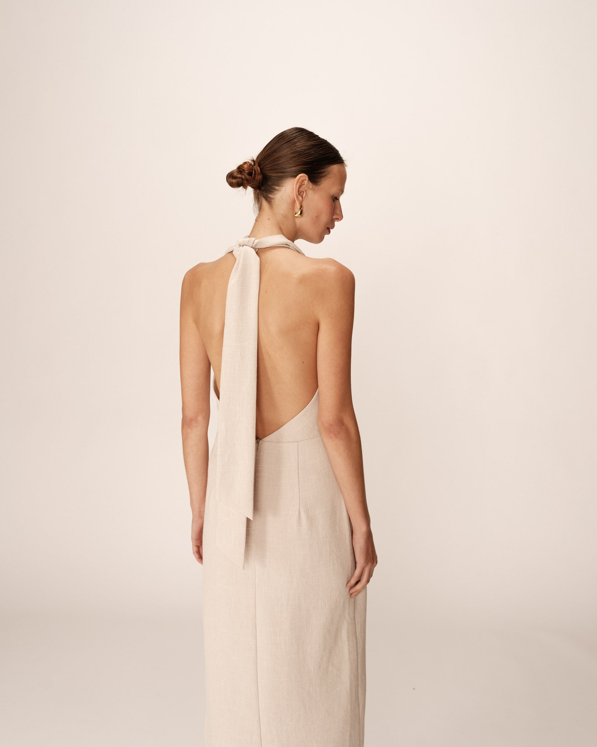 Vestido Midi Perla - Beige
