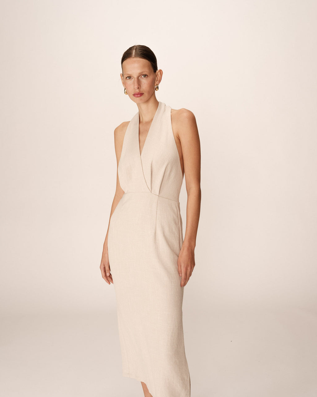 Vestido Midi Perla - Beige