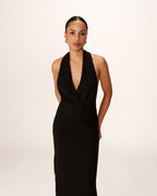 Robe Mi-Longue Perla - Noir