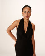 Robe Mi-Longue Perla - Noir