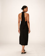 Robe Mi-Longue Perla - Noir