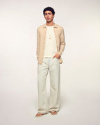 Camisa de manga larga - Beige jaspeado