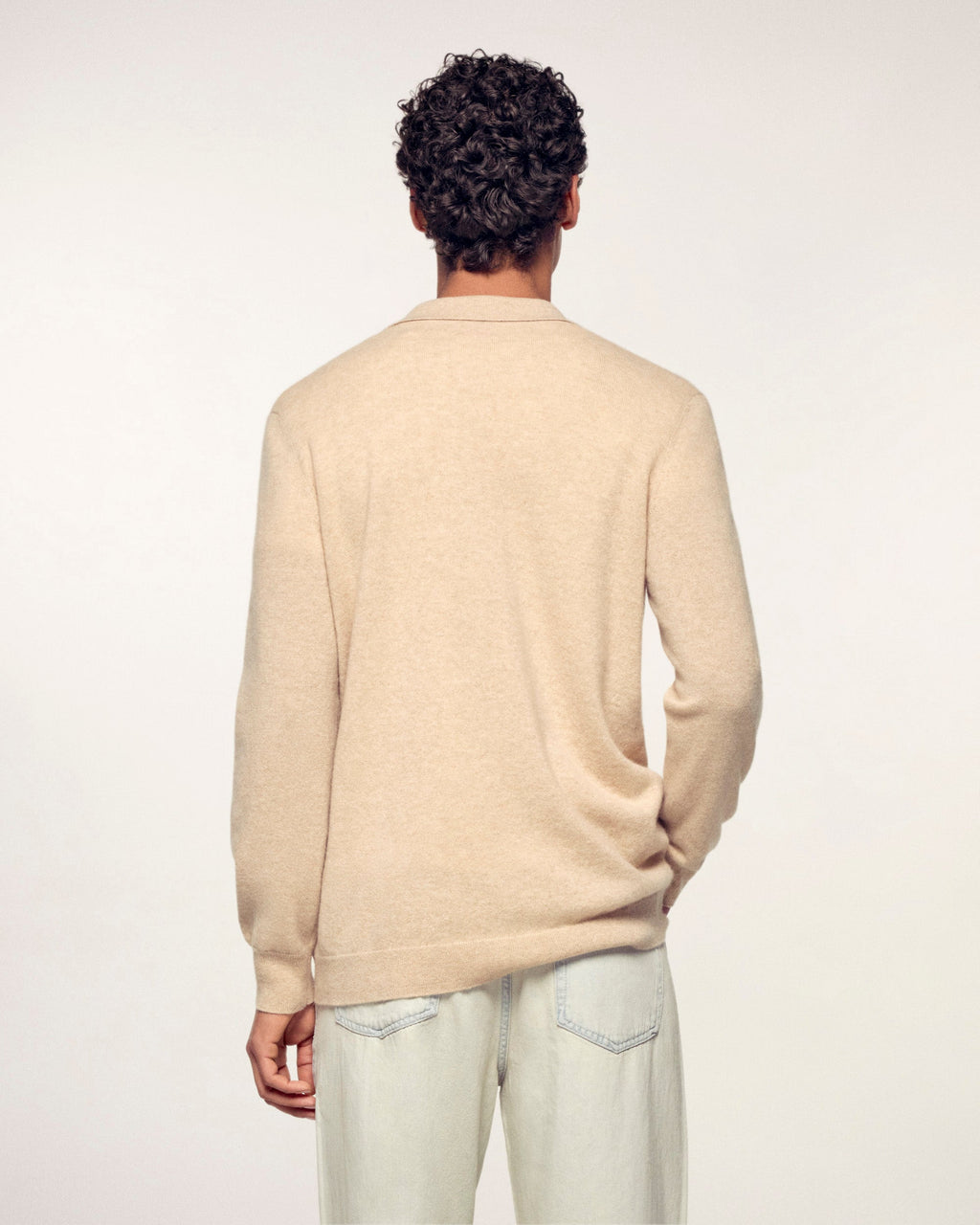 Camisa de manga larga - Beige jaspeado
