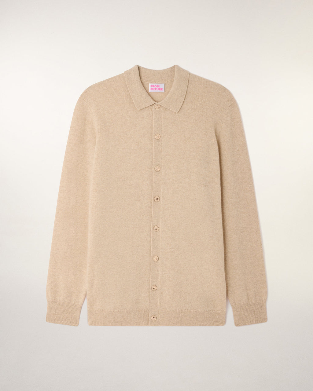 Camisa de manga larga - Beige jaspeado
