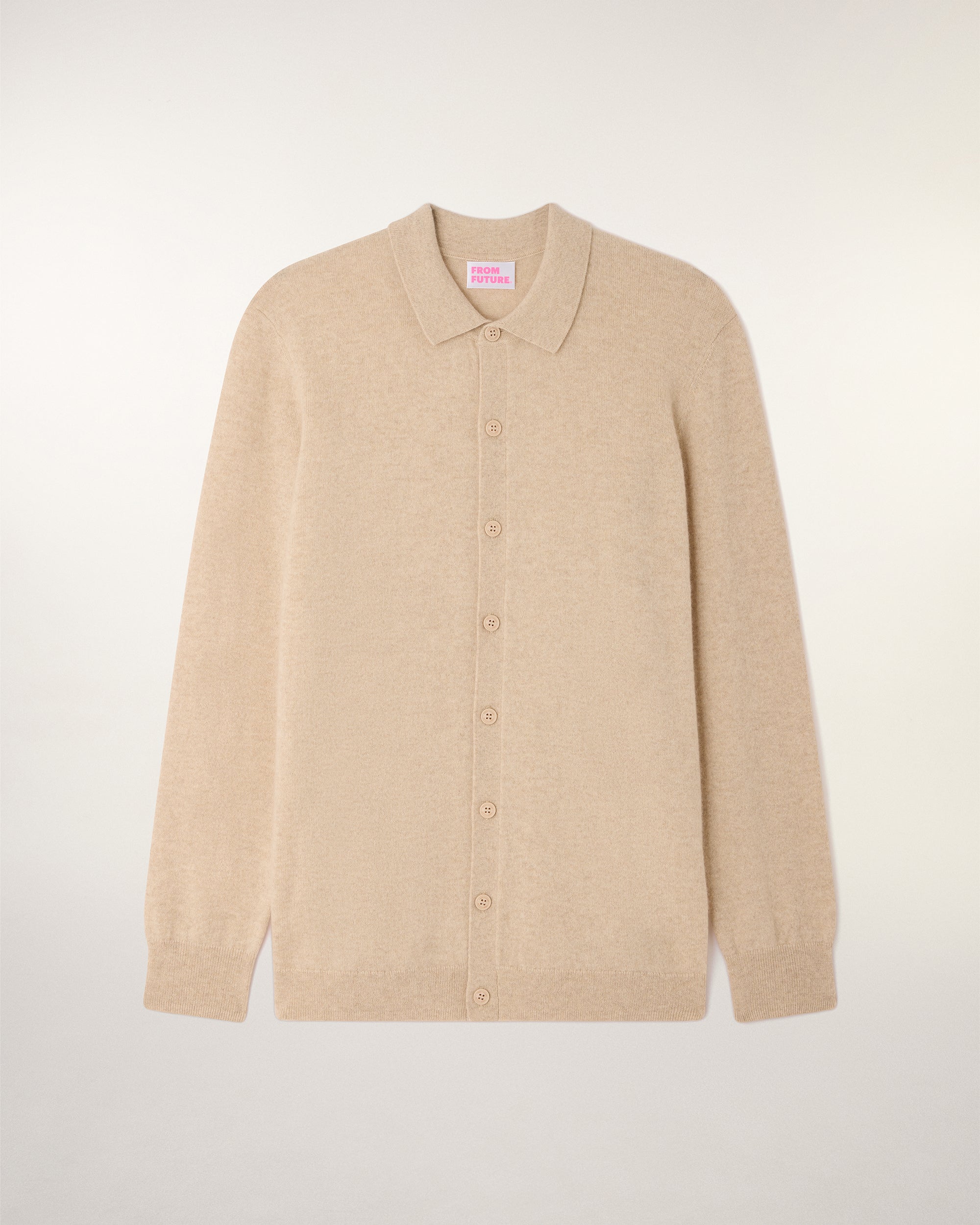 Camisa de manga larga - Beige jaspeado