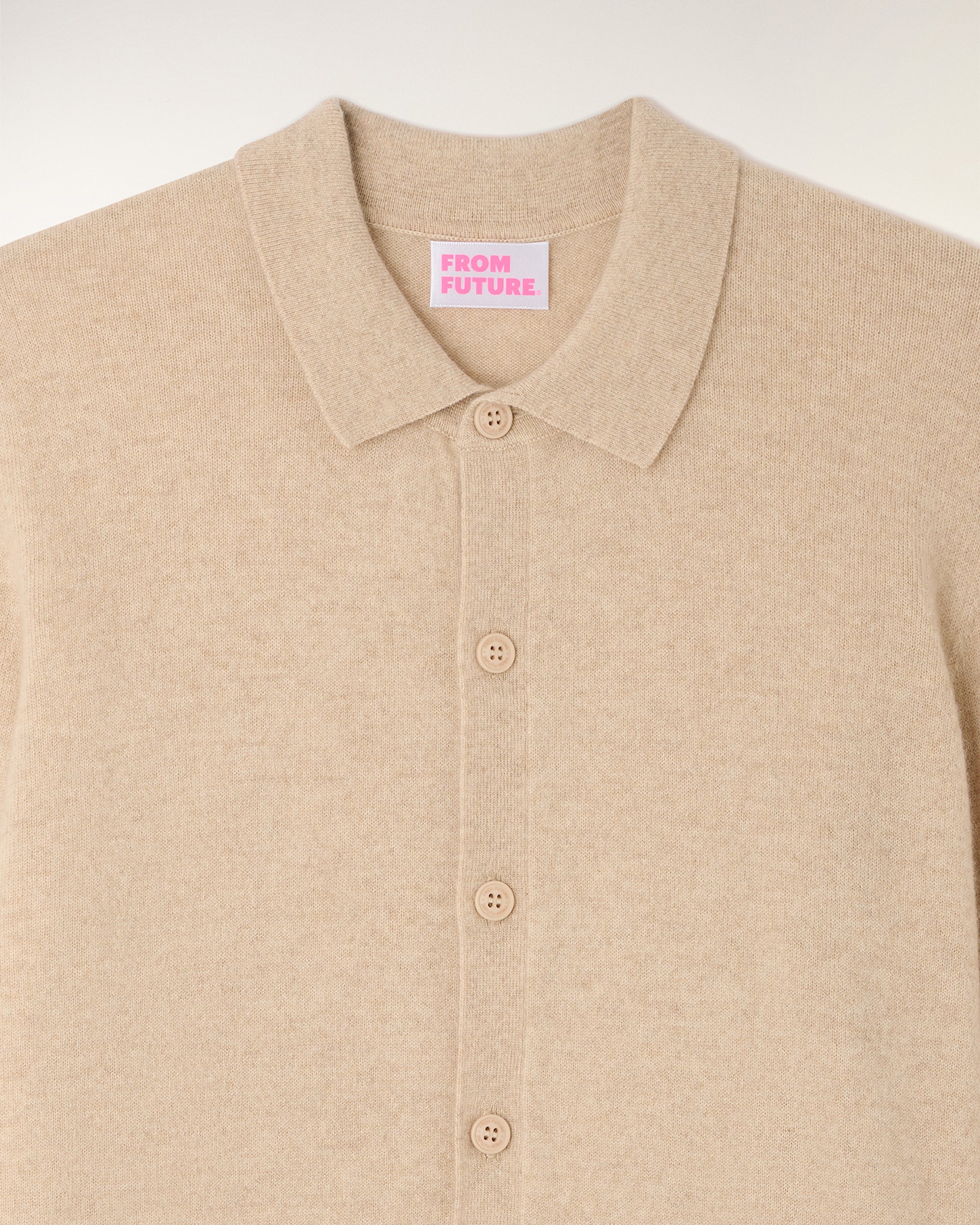 Camisa de manga larga - Beige jaspeado