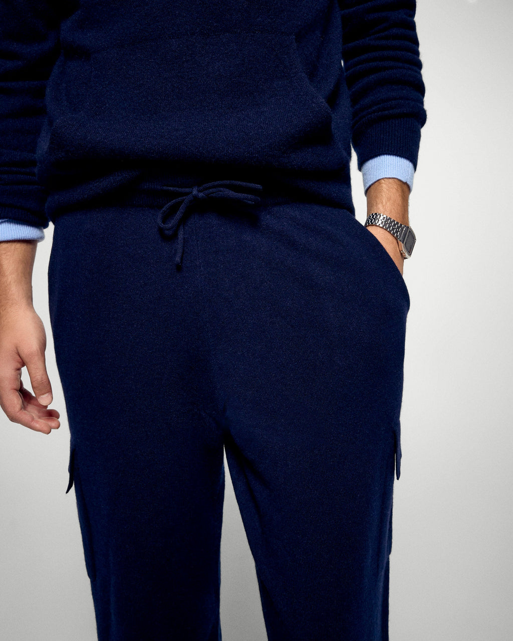 Pantalón de Chándal Recto Cargo - Navy - Hombre