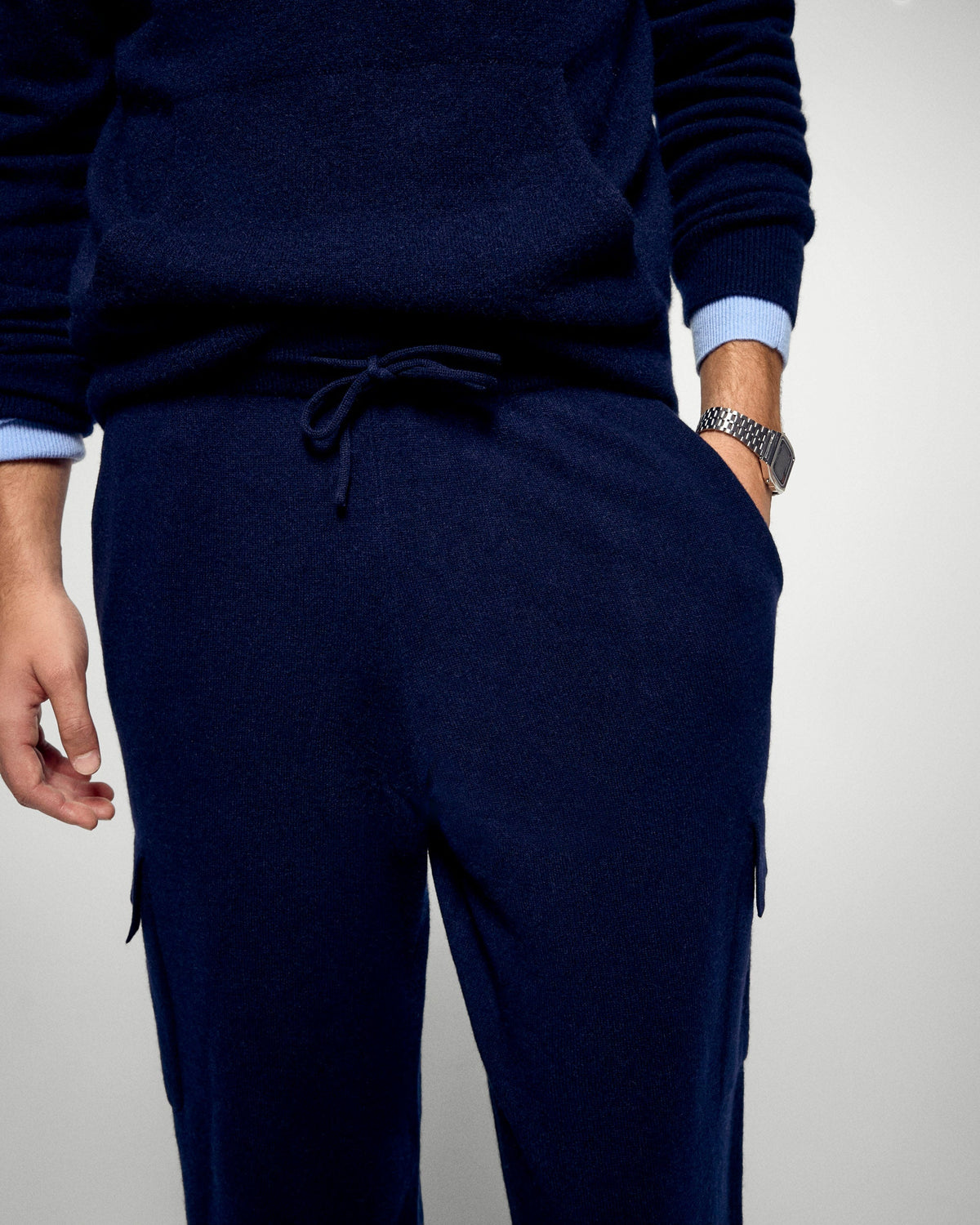 Pantalón de Chándal Recto Cargo - Navy - Hombre