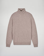 Maglione Collo Alto - Taupe Melange - Uomo