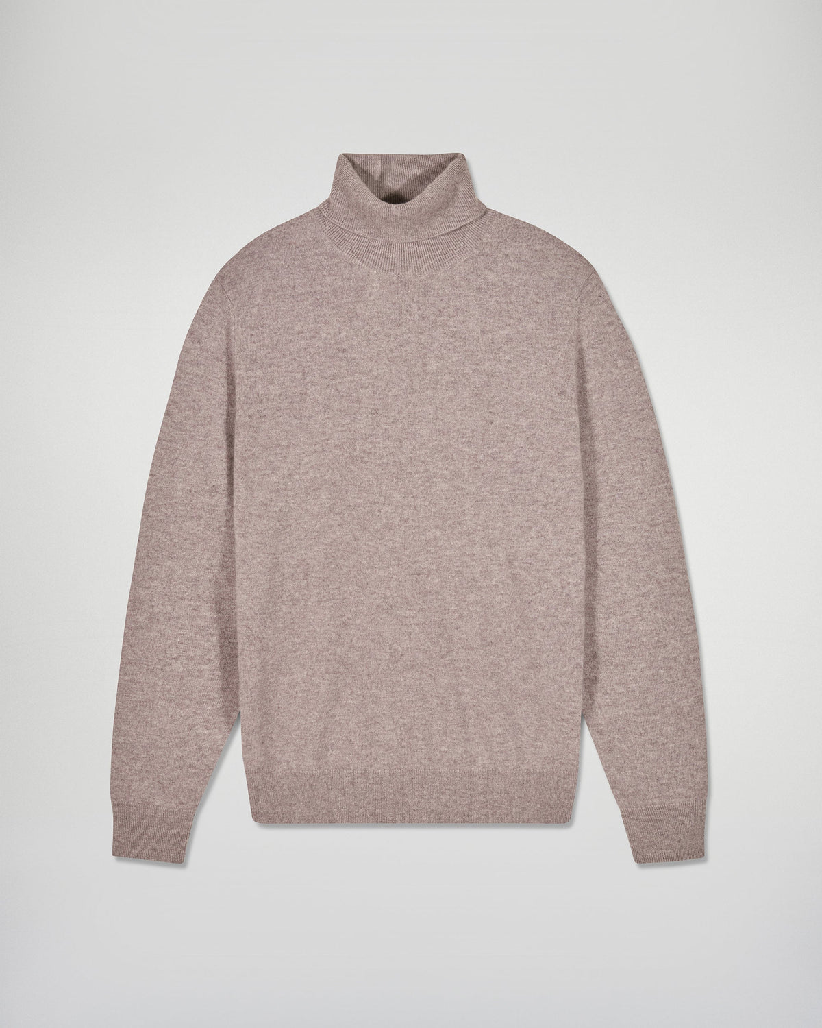 Maglione Collo Alto - Taupe Melange - Uomo