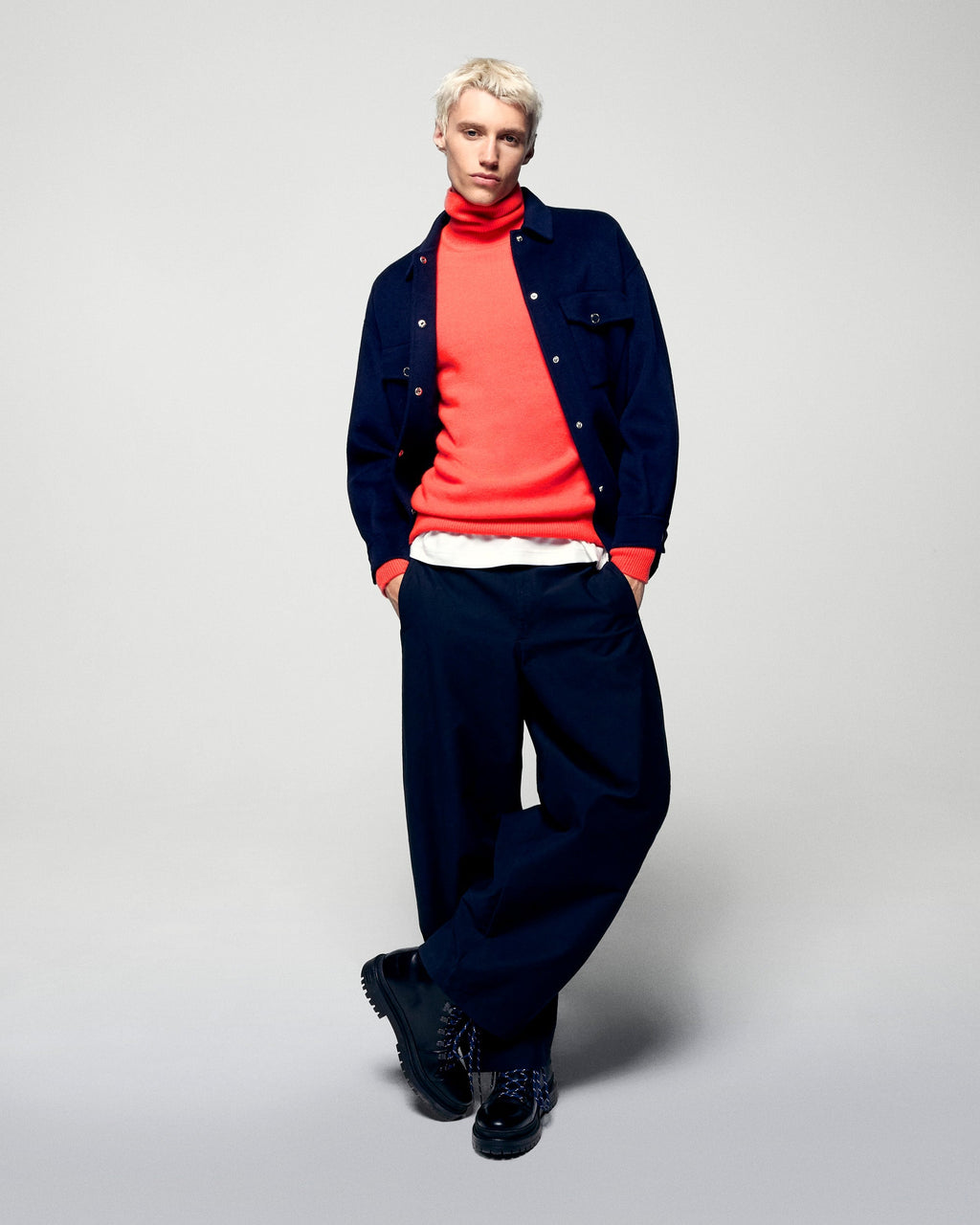 Jersey grueso de cuello alto - Cosmic Orange - Hombre
