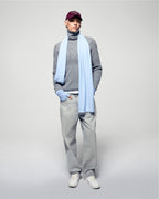Pull Col Roulé Torsades - Gris Chiné Foncé - Homme
