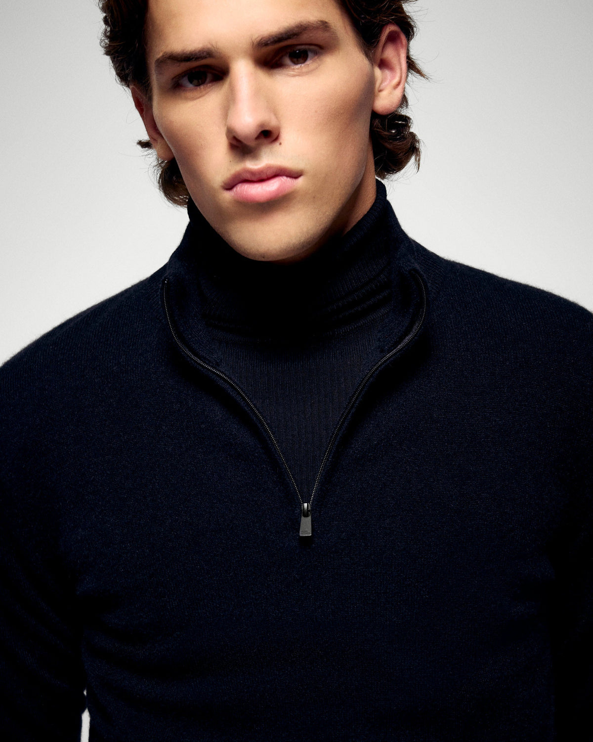 Jersey de cuello camionero - Negro - Hombre