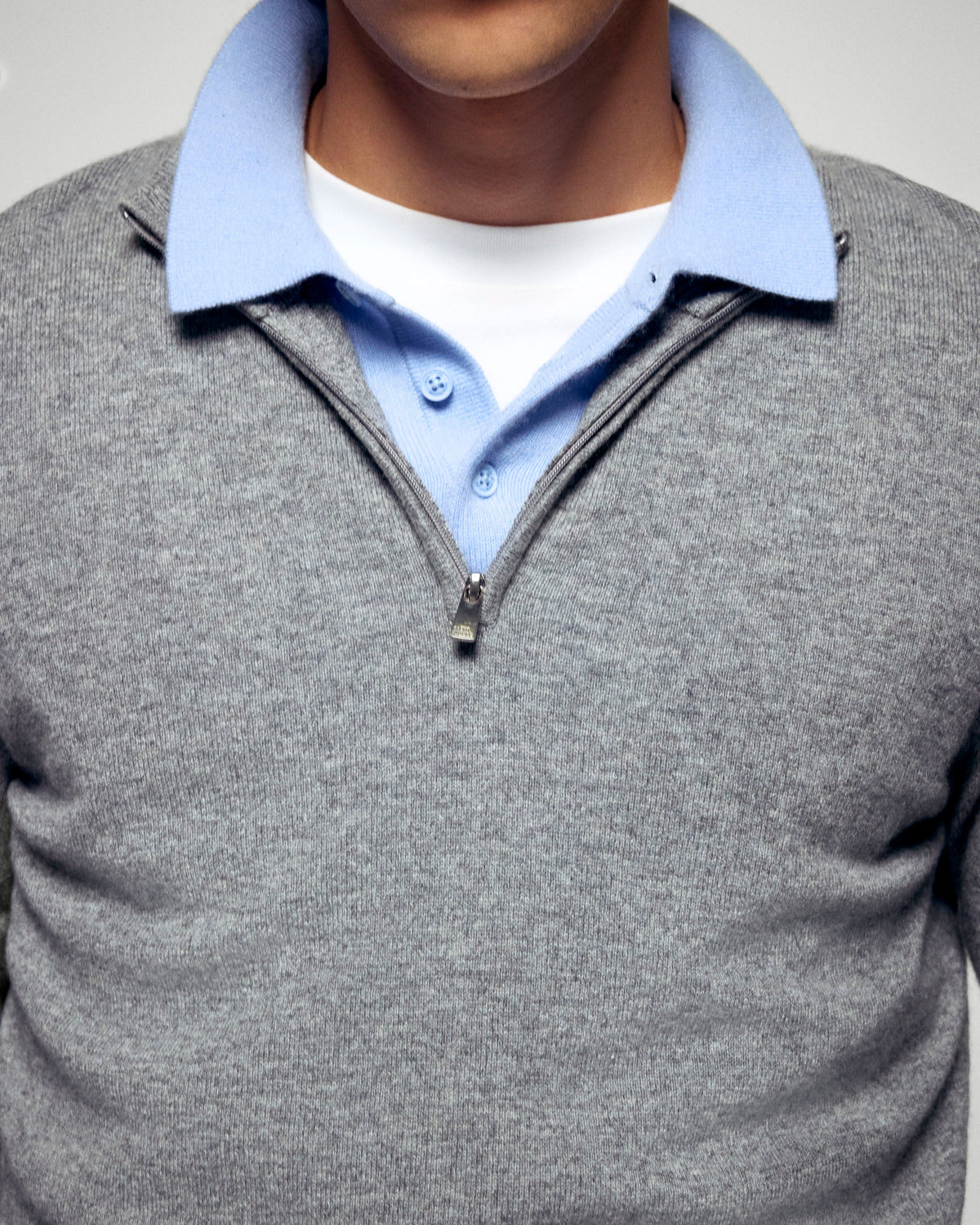 Pull Col Camionneur - Gris Chiné Foncé - Homme