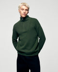 Jersey oversize de cuello camionero - Caqui - Hombre