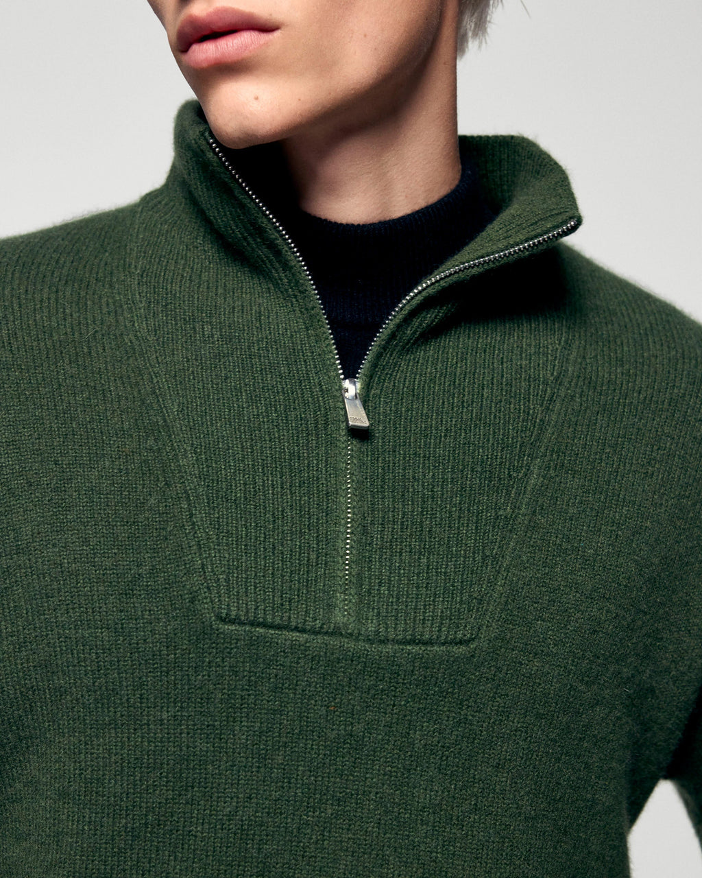 Jersey oversize de cuello camionero - Caqui - Hombre