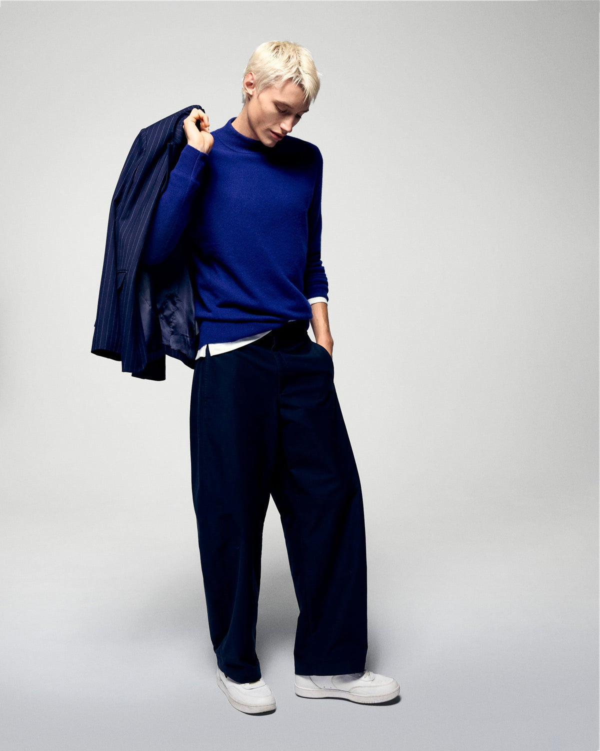 High-Neck Jumper - Crown Blue - Men