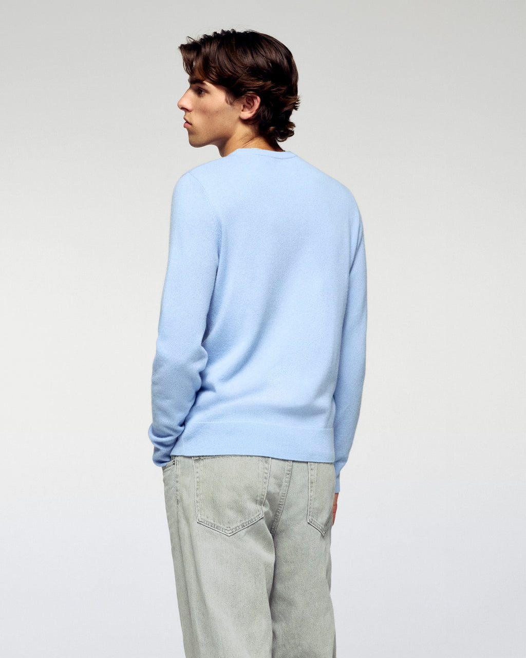 Jersey de Cuello Redondo - Azul Suave - Hombre