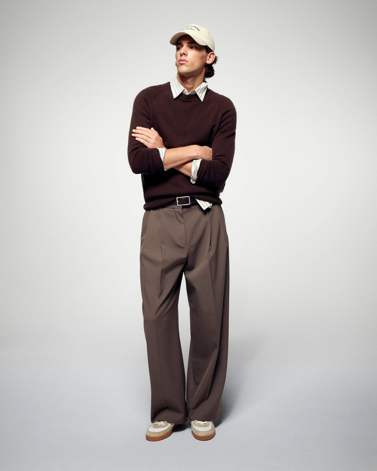 Pull Col Rond - Chocolat - Homme