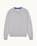 Jersey de cuello redondo - 1502 Gris jaspeado claro - Hombre