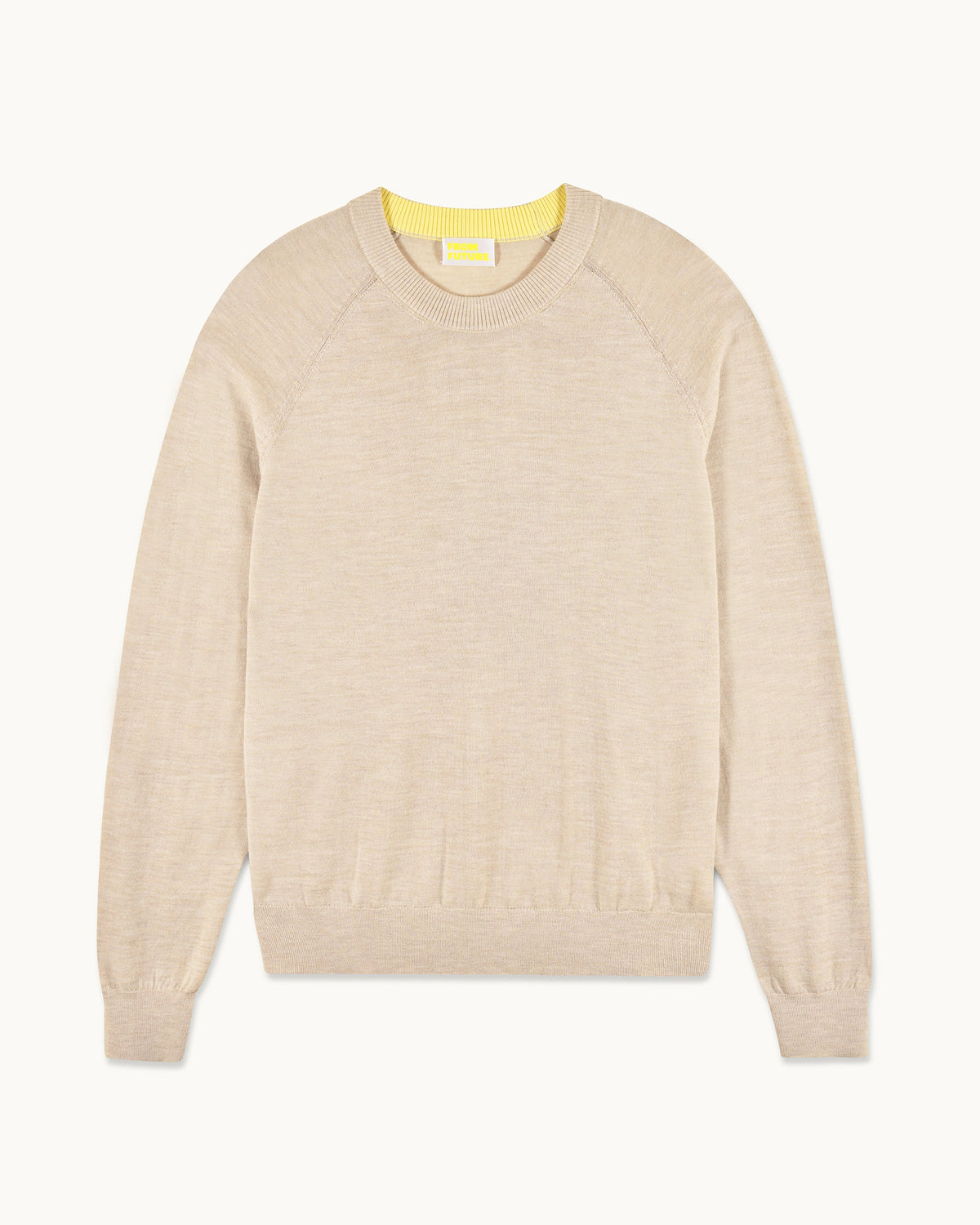Pull Col Rond - Beige Chine - Homme