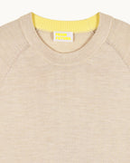 Pull Col Rond - Beige Chine - Homme