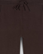 Pantaloni da Jogging a Gamba Diritta - Cioccolato - Donna