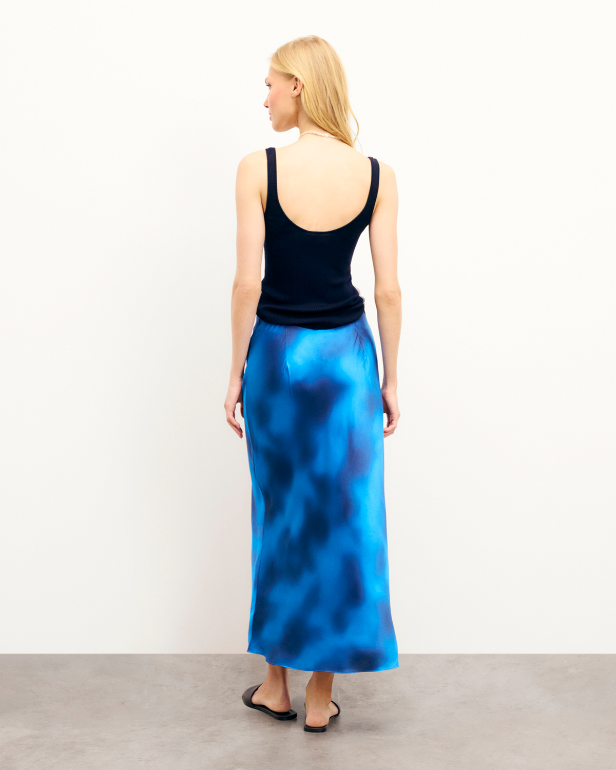 Jupe Mi Longue Vicky - Fuzzy Blue - Femme
