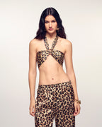 Pantalon Large Leopard