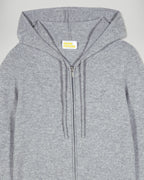 Zip-Up Hoodie Jumper - Dark Marl Grey - Women