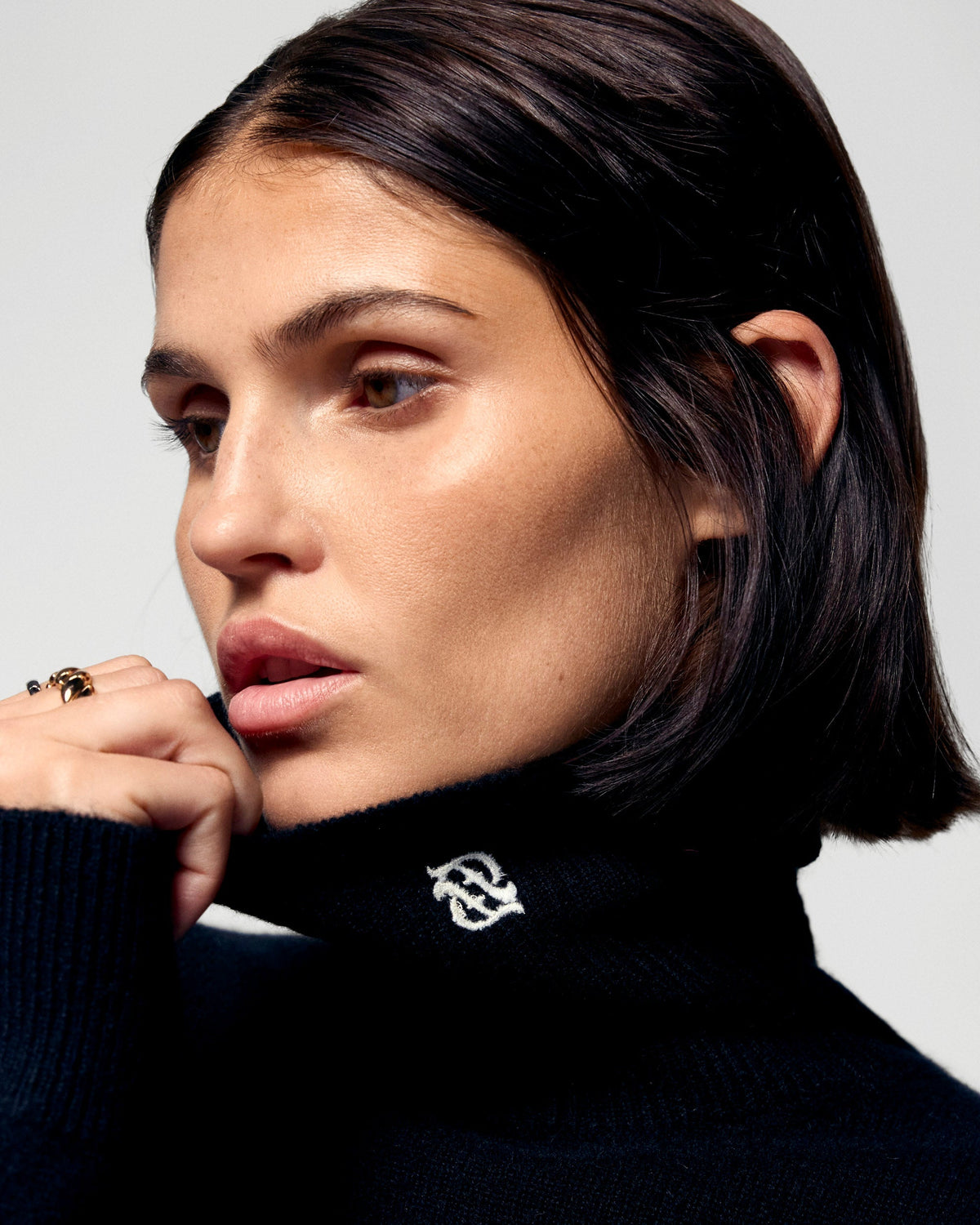 Maglione Collo Alto - Nero - Donna