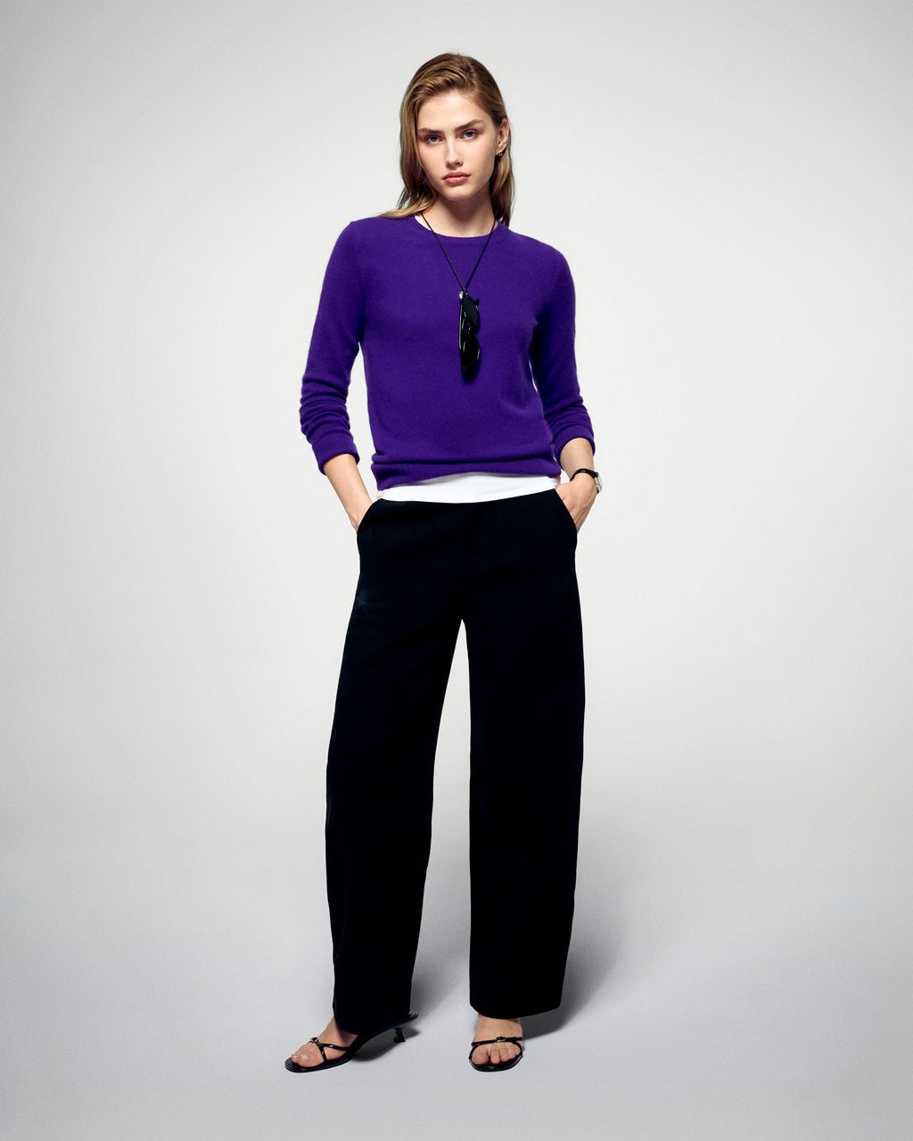 Jersey Cuello Redondo - Velvet Purple - Mujer