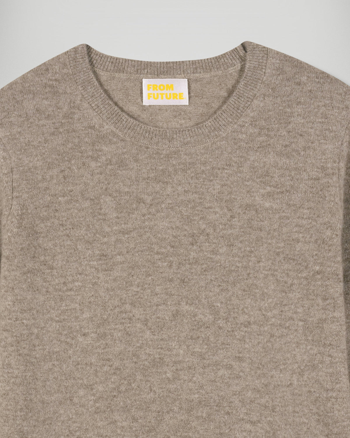 Pull Col Rond - Taupe Chiné - Femme