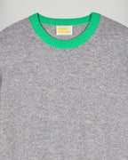 Pull Col Rond Bicolore - Gris Chiné Foncé - Femme