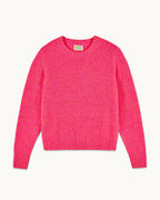 Pull Col Rond Court - Sunset Pink Mln - Femme